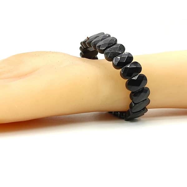 new black tourmaline stone crystal bracelet