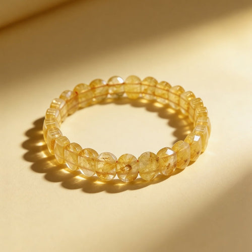 New Faceted Fancy Citrine Bracelet for Financial Luck [Stylish for Men & Women] - plusvalueindia