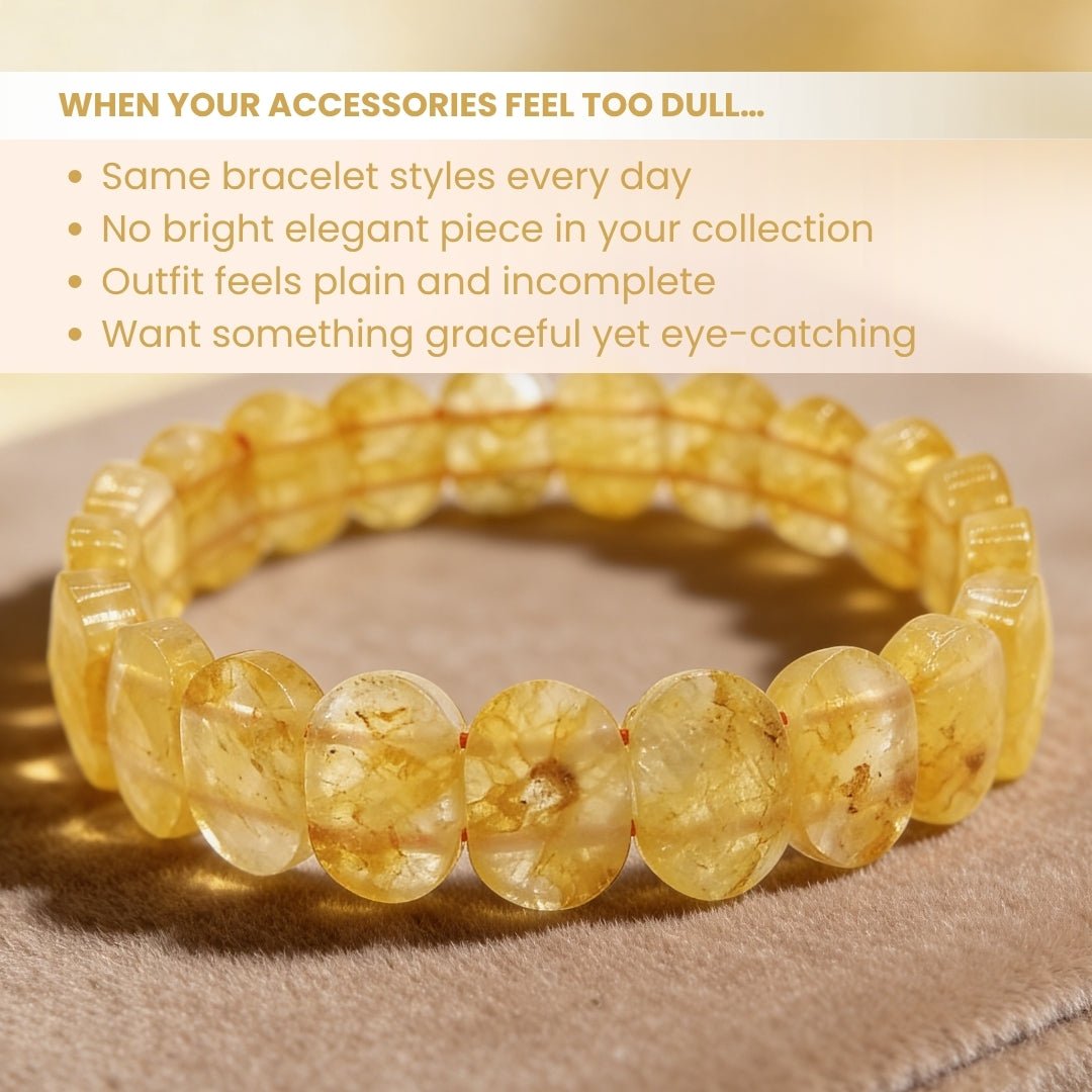 New Faceted Fancy Citrine Bracelet for Financial Luck [Stylish for Men & Women] - plusvalueindia