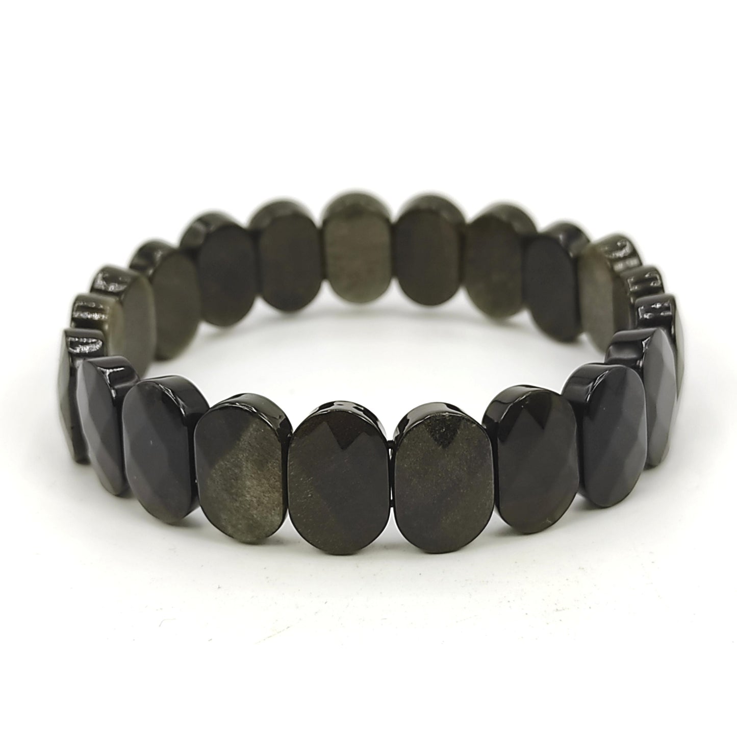 new golden black obsidian bracelet crystal healing reiki