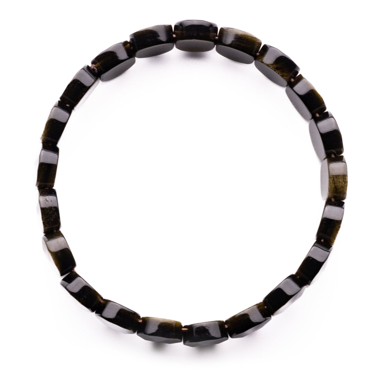 new golden black obsidian bracelet reiki