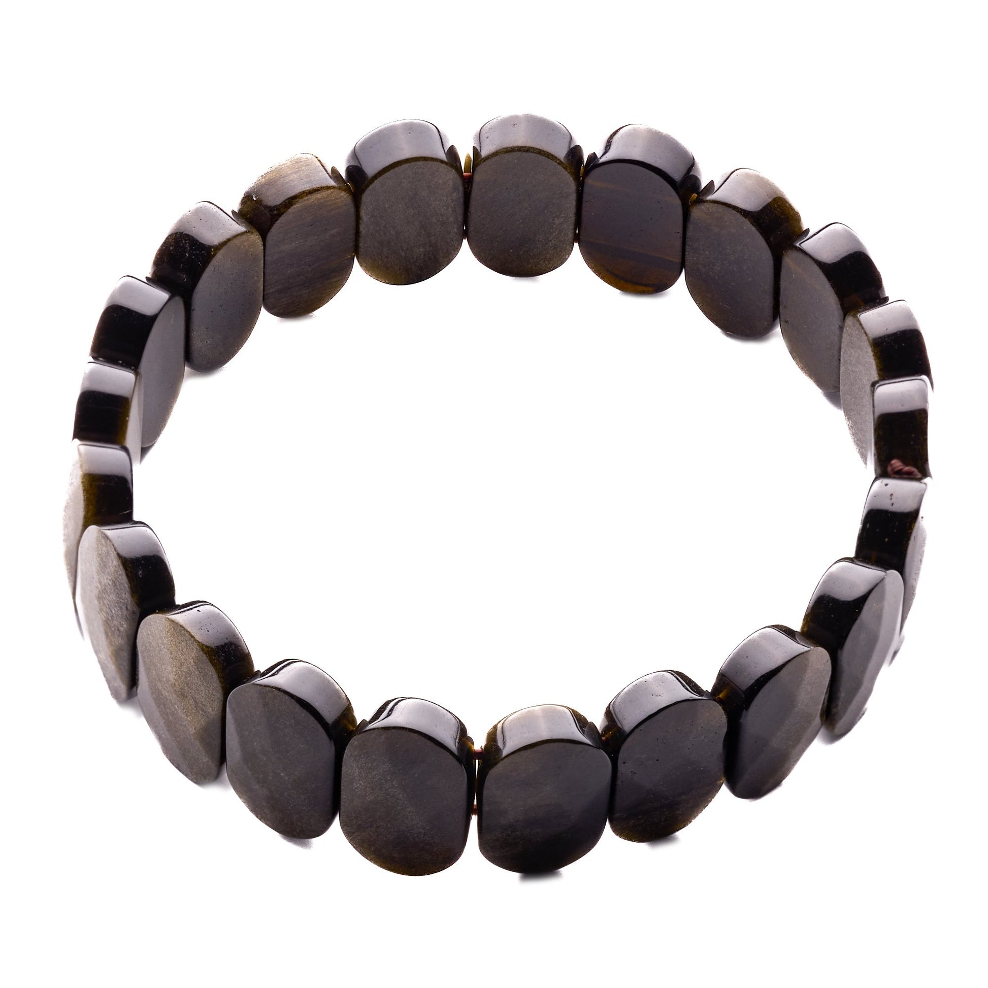 new golden black obsidian bracelet reiki healing