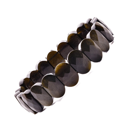 new golden black obsidian bracelet