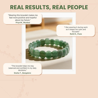 New Green Aventurine Bracelet Better Job Opportunities, Good Health, Increase Prosperity (Single Piece) - plusvalueindia