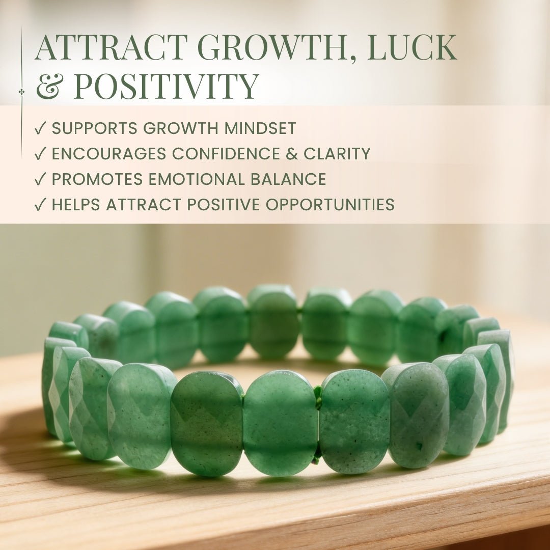 New Green Aventurine Bracelet Better Job Opportunities, Good Health, Increase Prosperity (Single Piece) - plusvalueindia