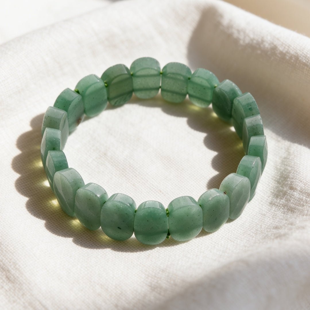 New Green Aventurine Bracelet Better Job Opportunities, Good Health, Increase Prosperity (Single Piece) - plusvalueindia