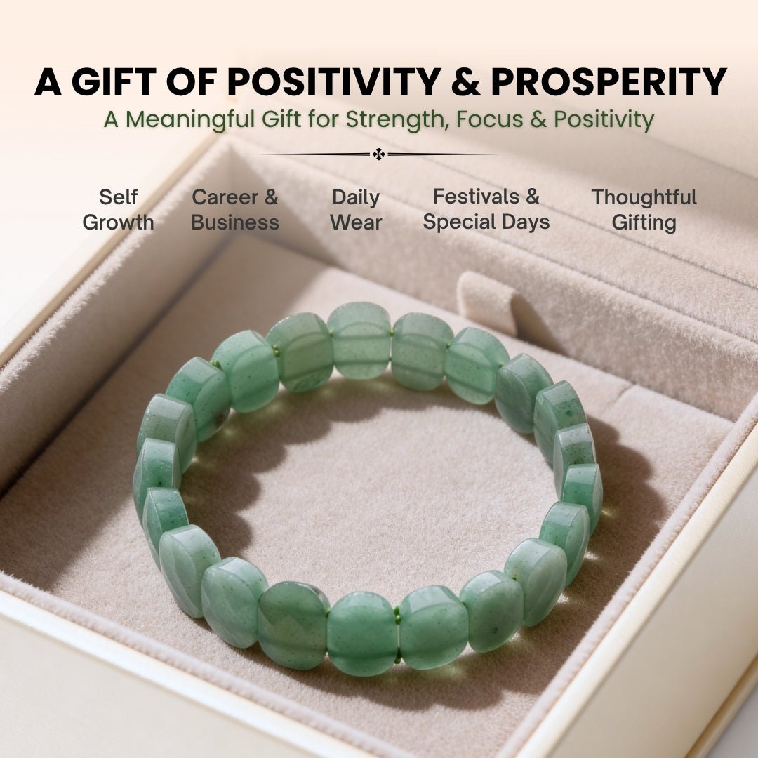 New Green Aventurine Bracelet Better Job Opportunities, Good Health, Increase Prosperity (Single Piece) - plusvalueindia