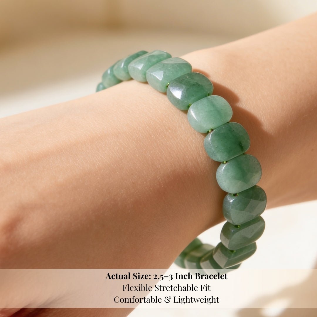 New Green Aventurine Bracelet Better Job Opportunities, Good Health, Increase Prosperity (Single Piece) - plusvalueindia