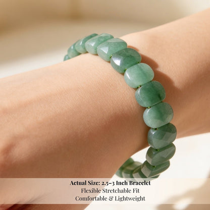New Green Aventurine Bracelet Better Job Opportunities, Good Health, Increase Prosperity (Single Piece) - plusvalueindia