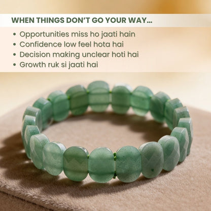 New Green Aventurine Bracelet Better Job Opportunities, Good Health, Increase Prosperity (Single Piece) - plusvalueindia