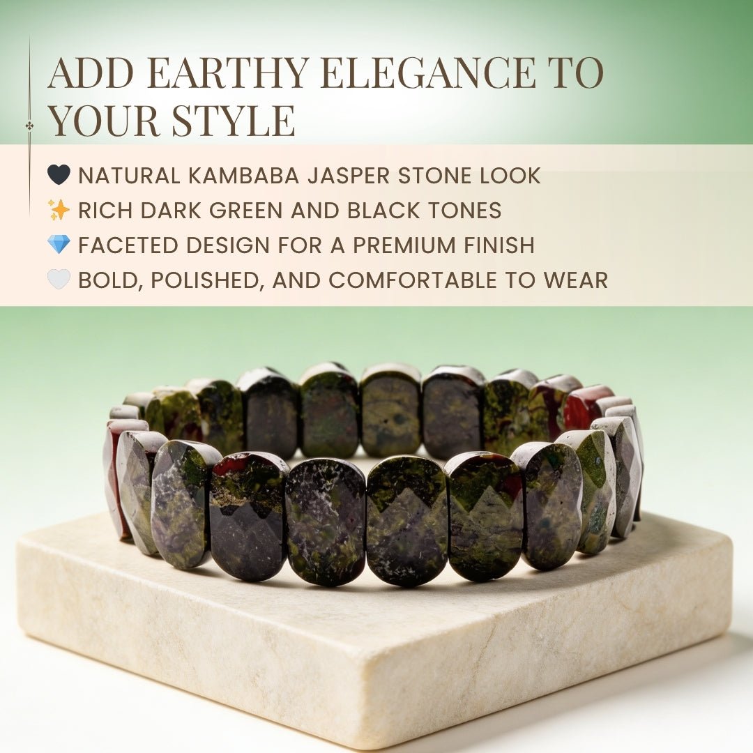 New Kambaba Jasper Stone Bracelet - plusvalueindia