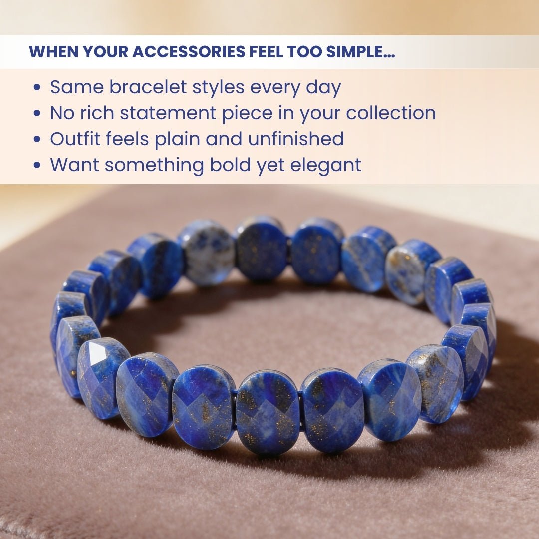 New Lapis Lazuli Bracelet - plusvalueindia