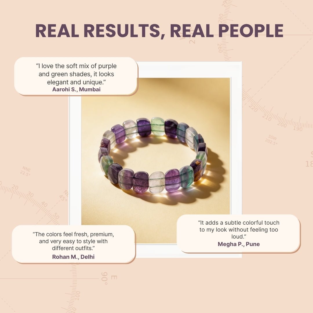 New Multi Fluorite Bracelet - A Brain Stone - plusvalueindia
