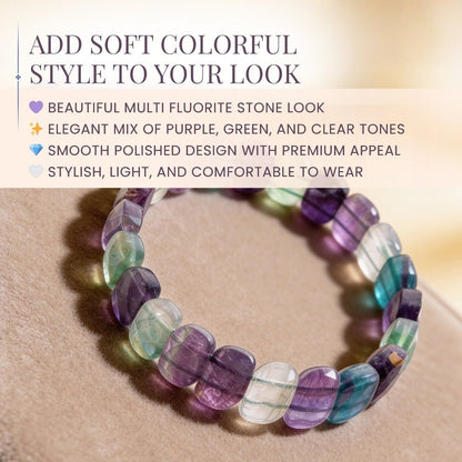 New Multi Fluorite Bracelet - A Brain Stone - plusvalueindia