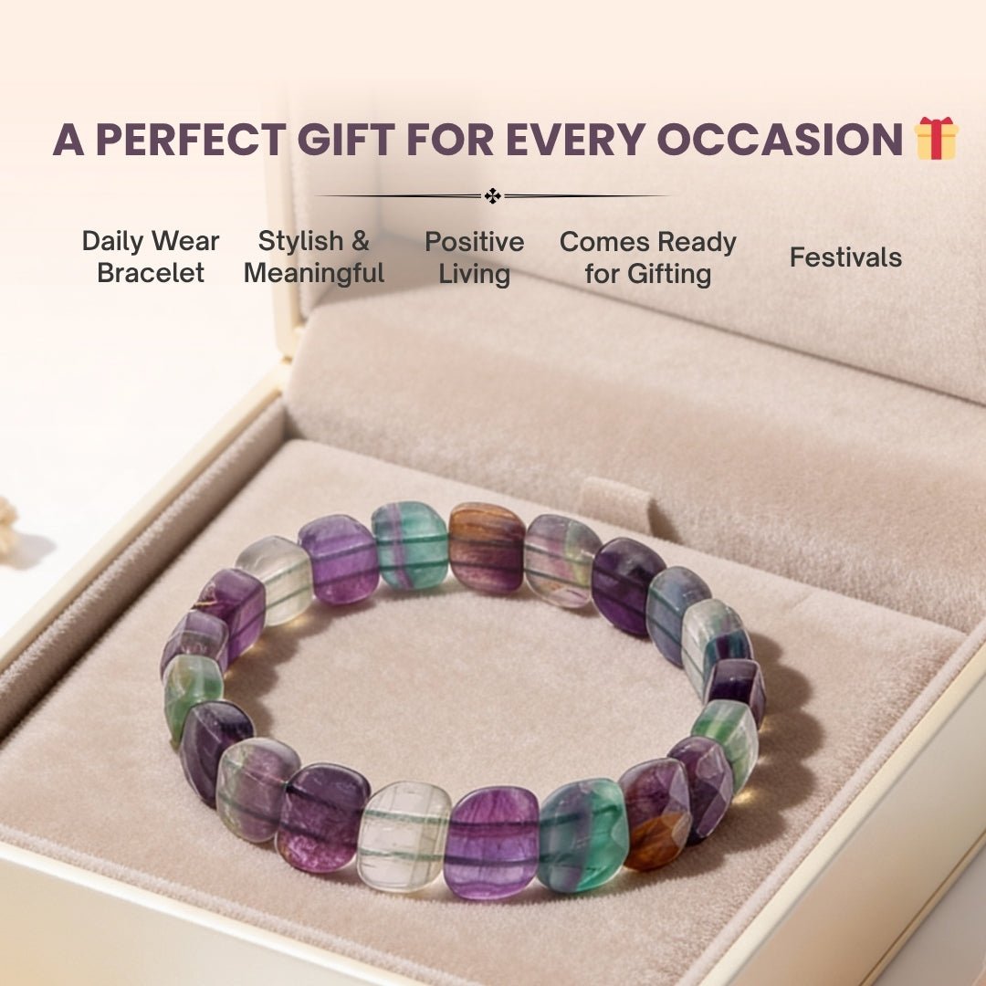 New Multi Fluorite Bracelet - A Brain Stone - plusvalueindia