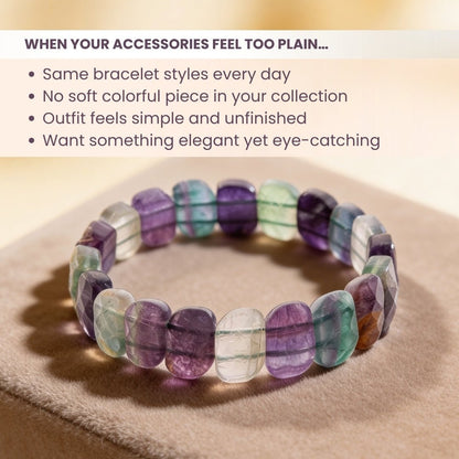 New Multi Fluorite Bracelet - A Brain Stone - plusvalueindia