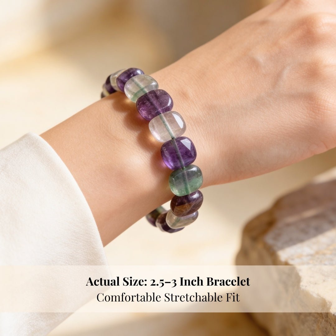 New Multi Fluorite Bracelet - A Brain Stone - plusvalueindia