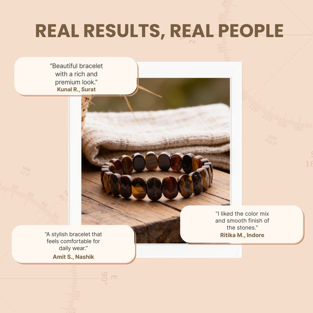 multi tiger eye bracelet with jute bag and mini Himalayan salt packet