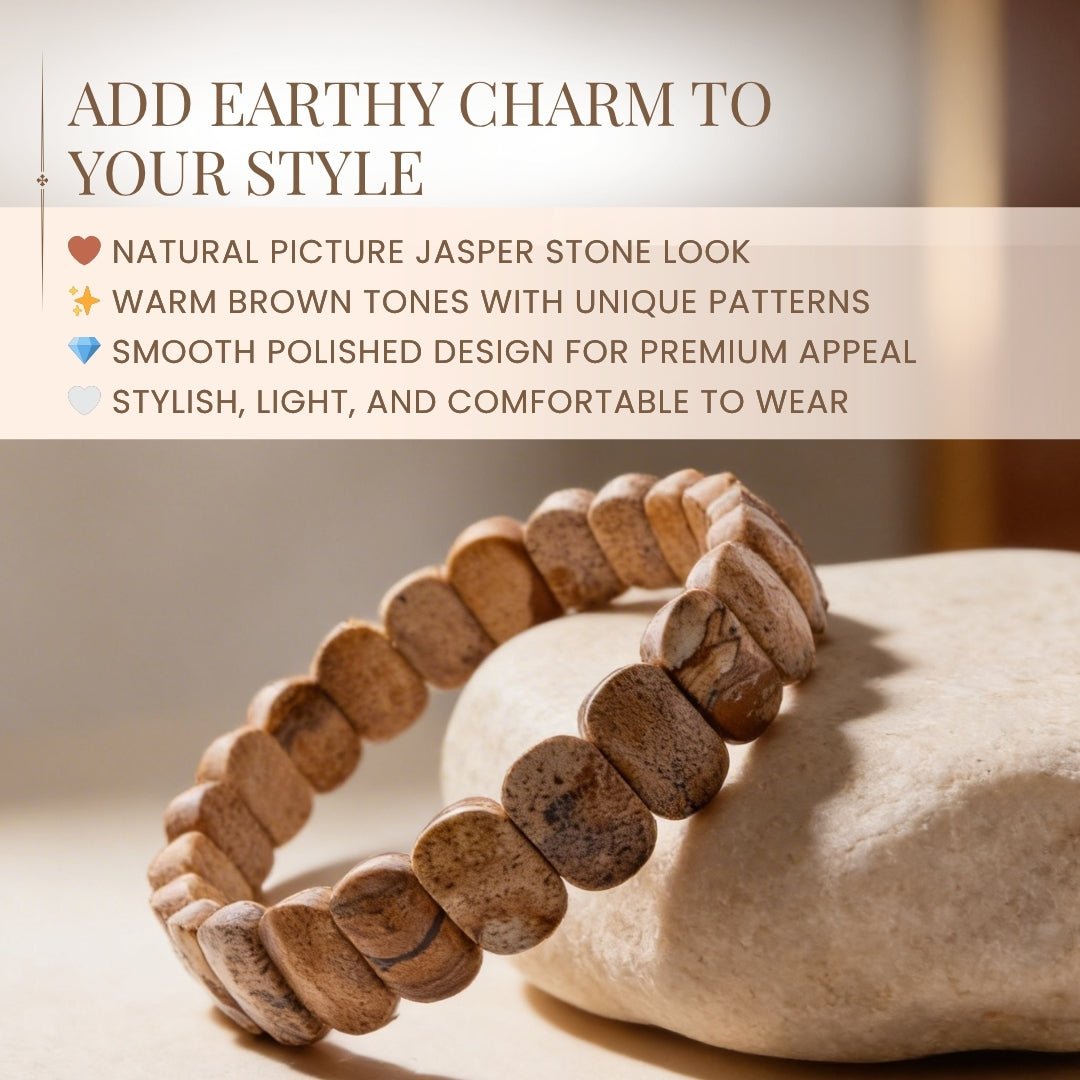 New Picture Jasper Bracelet for Men Women Boys and Girls (1pc) - plusvalueindia