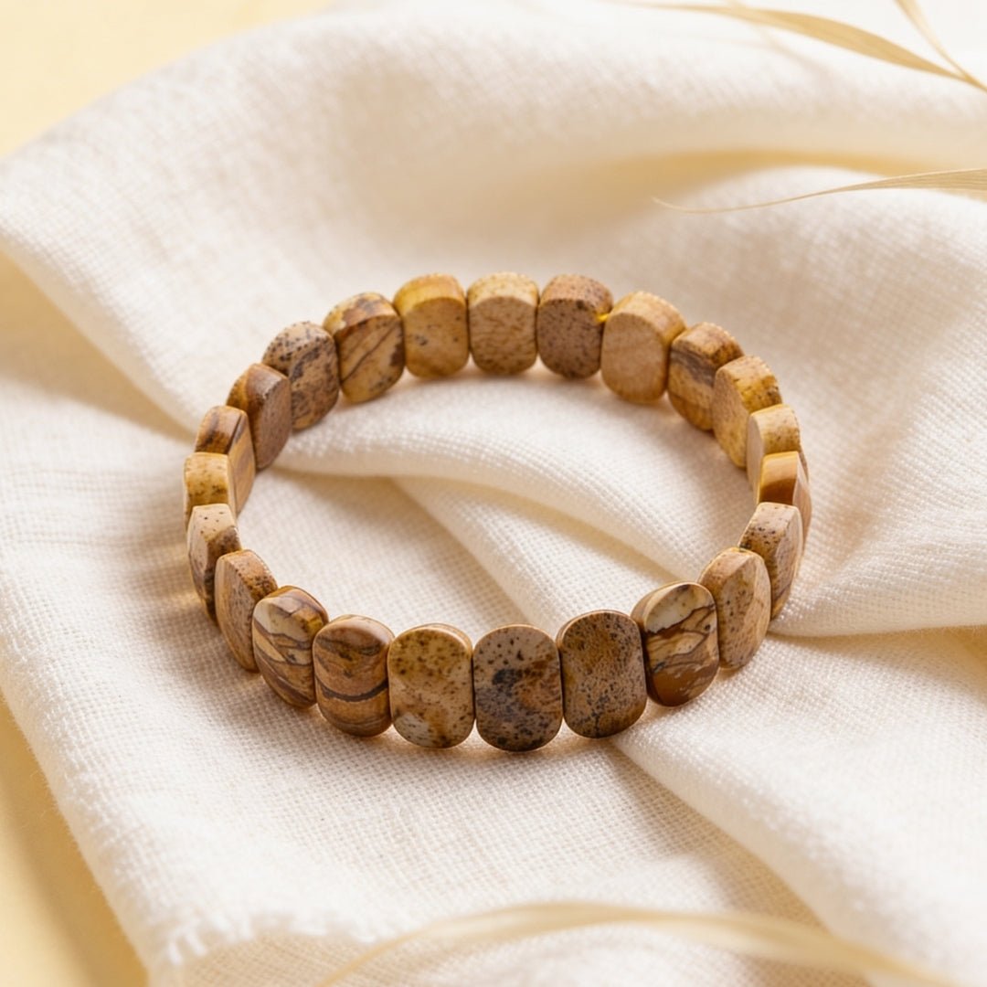 New Picture Jasper Bracelet for Men Women Boys and Girls (1pc) - plusvalueindia