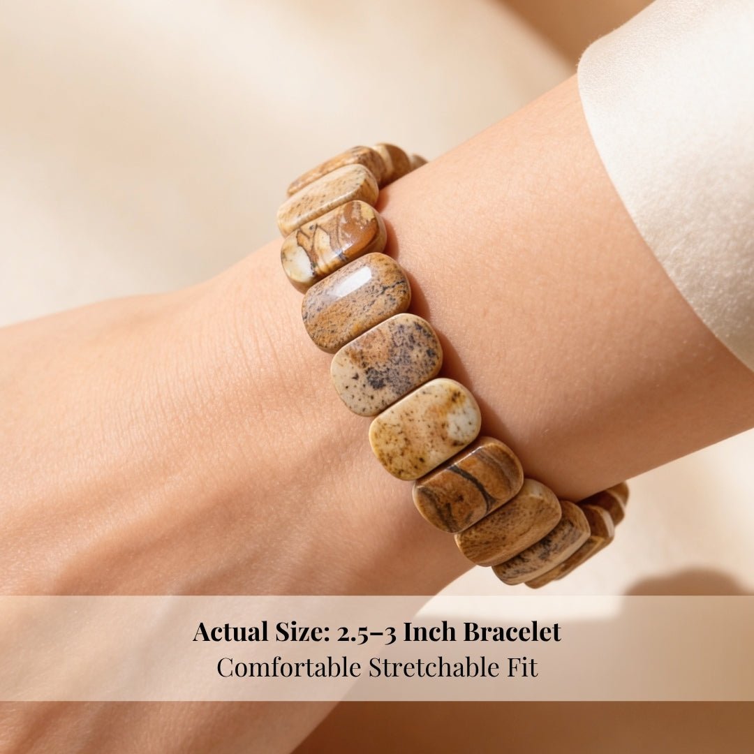New Picture Jasper Bracelet for Men Women Boys and Girls (1pc) - plusvalueindia