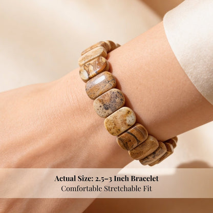 New Picture Jasper Bracelet for Men Women Boys and Girls (1pc) - plusvalueindia