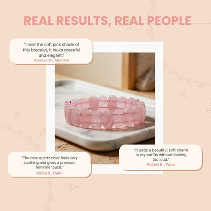 New Pink Rose Quartz Bracelet For Love, Relationship & Marriage - plusvalueindia