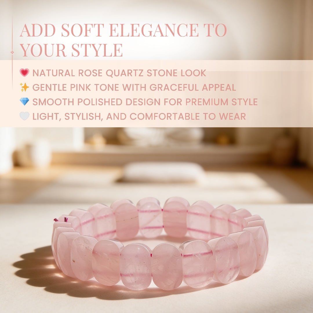New Pink Rose Quartz Bracelet For Love, Relationship & Marriage - plusvalueindia