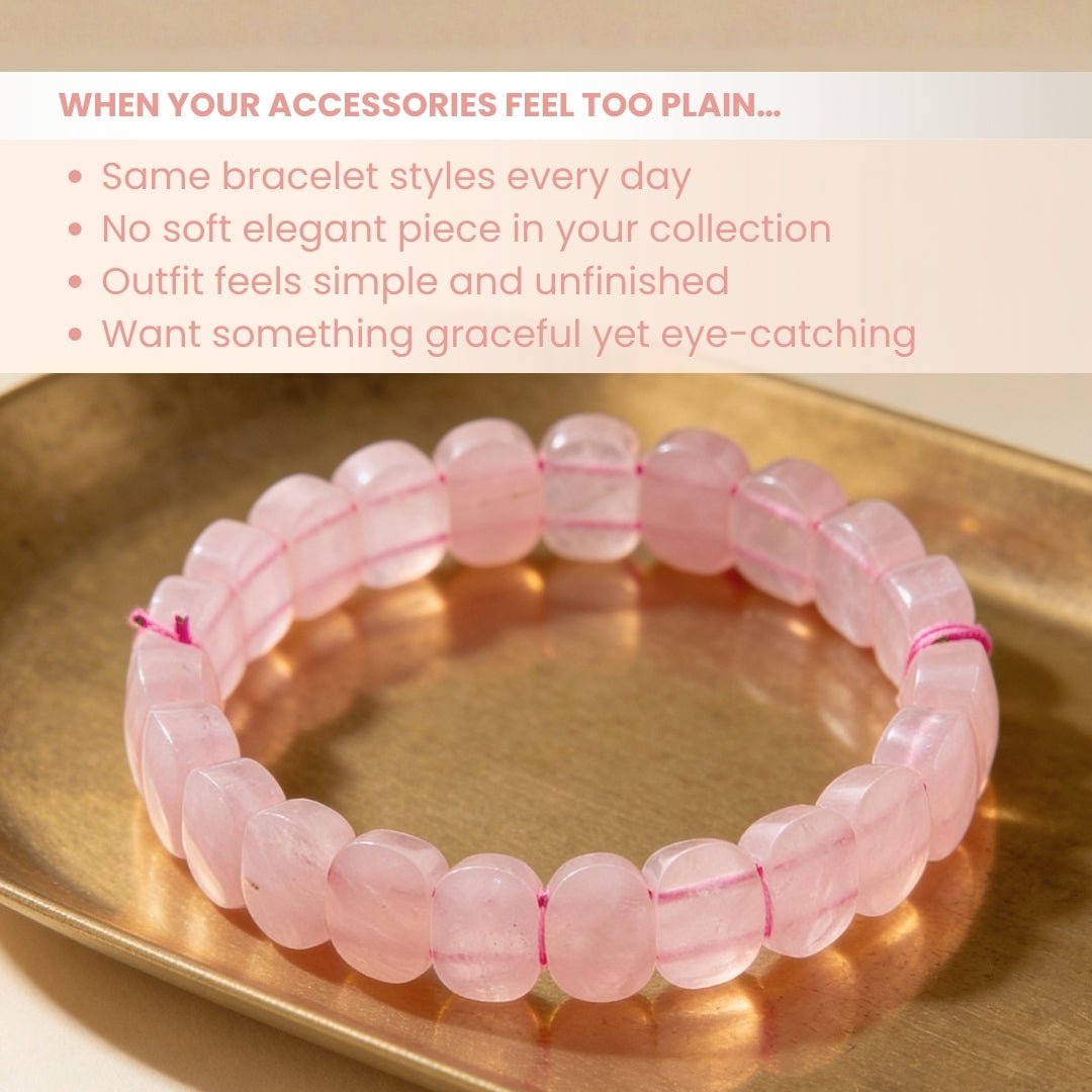 New Pink Rose Quartz Bracelet For Love, Relationship & Marriage - plusvalueindia