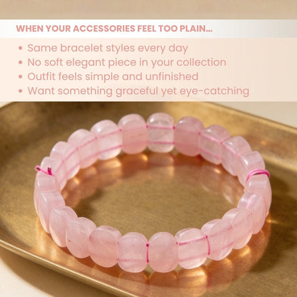 New Pink Rose Quartz Bracelet For Love, Relationship & Marriage - plusvalueindia