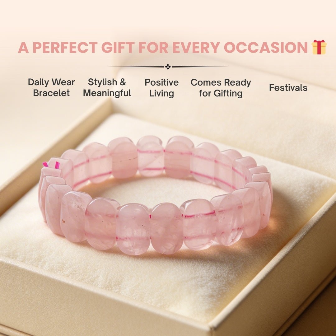 New Pink Rose Quartz Bracelet For Love, Relationship & Marriage - plusvalueindia
