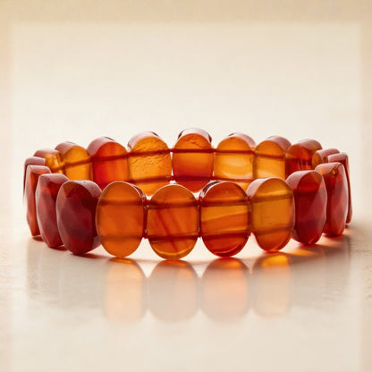 New Red Carnelian Beads Bracelet For Men & Women - plusvalueindia