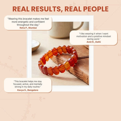 New Red Carnelian Beads Bracelet For Men & Women - plusvalueindia