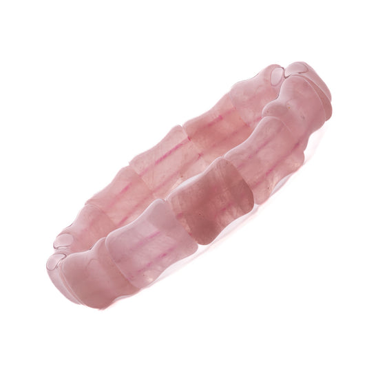 new rose quartz double beads bracelet