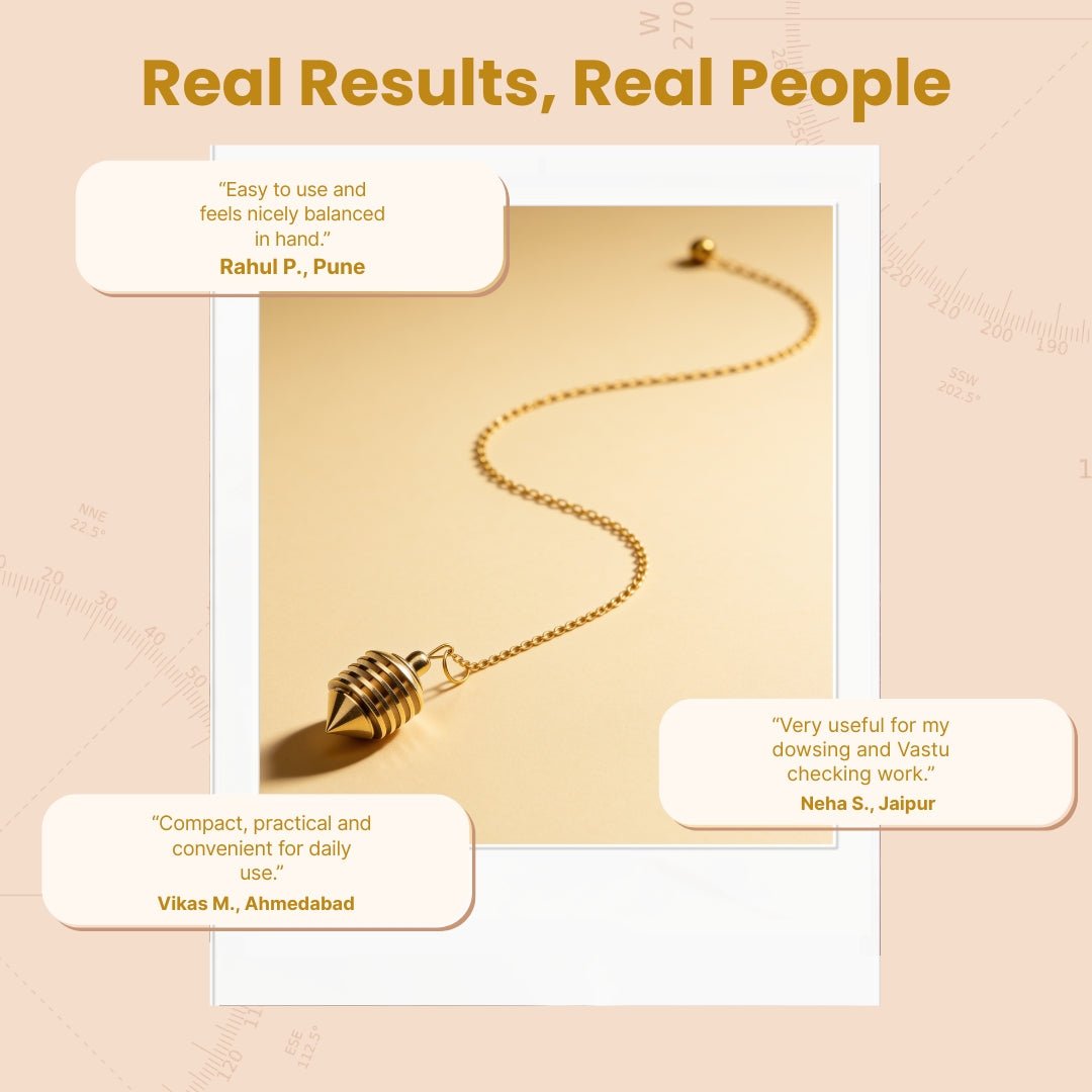 super infinity pendulum with jute bag and four included dowsing charts
