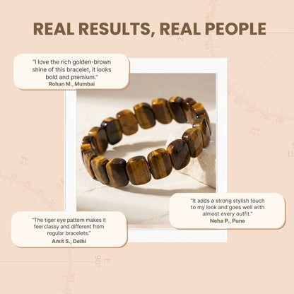 New Tiger Eye Bracelet - Stone of Courage - plusvalueindia