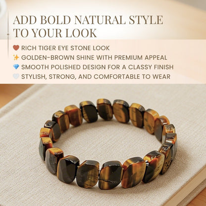 New Tiger Eye Bracelet - Stone of Courage - plusvalueindia