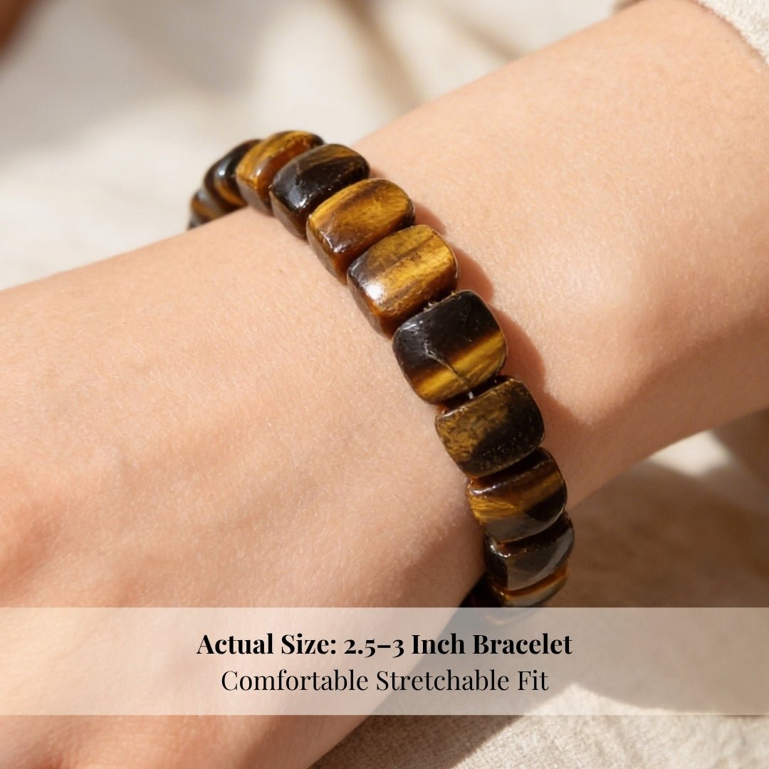 New Tiger Eye Bracelet - Stone of Courage - plusvalueindia