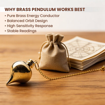 Orbit Brass Dowsing Pendulum For Reiki, Dowser, Vastu, Feng Shui Experts - plusvalueindia
