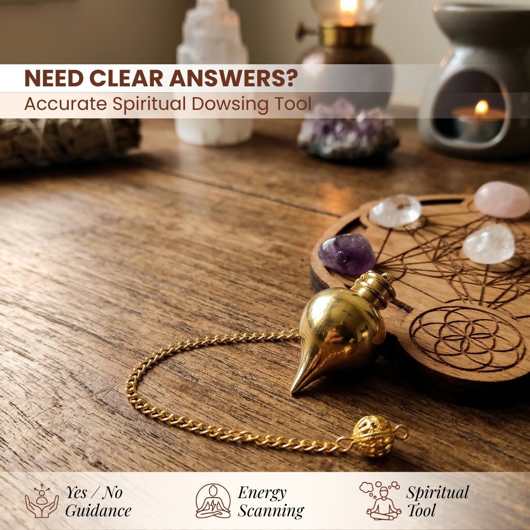 Orbit Brass Dowsing Pendulum For Reiki, Dowser, Vastu, Feng Shui Experts - plusvalueindia