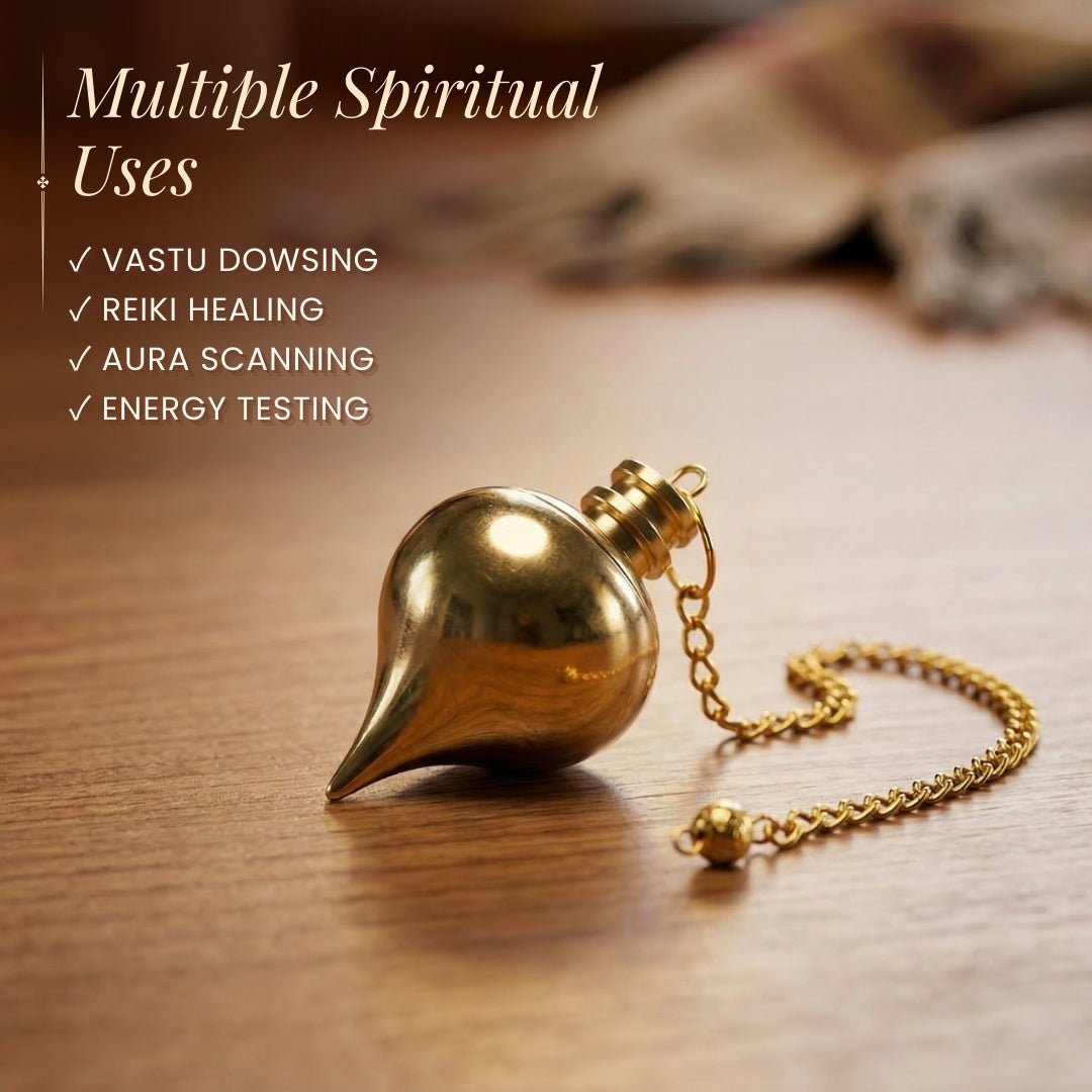 Orbit Brass Dowsing Pendulum For Reiki, Dowser, Vastu, Feng Shui Experts - plusvalueindia