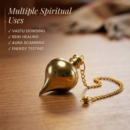 Orbit Brass Dowsing Pendulum For Reiki, Dowser, Vastu, Feng Shui Experts - plusvalueindia
