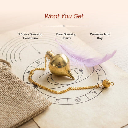 Orbit Brass Dowsing Pendulum For Reiki, Dowser, Vastu, Feng Shui Experts - plusvalueindia