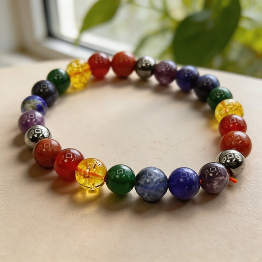 Original 7 Chakra Protection Bracelet for Men & Women [Natural stones]
