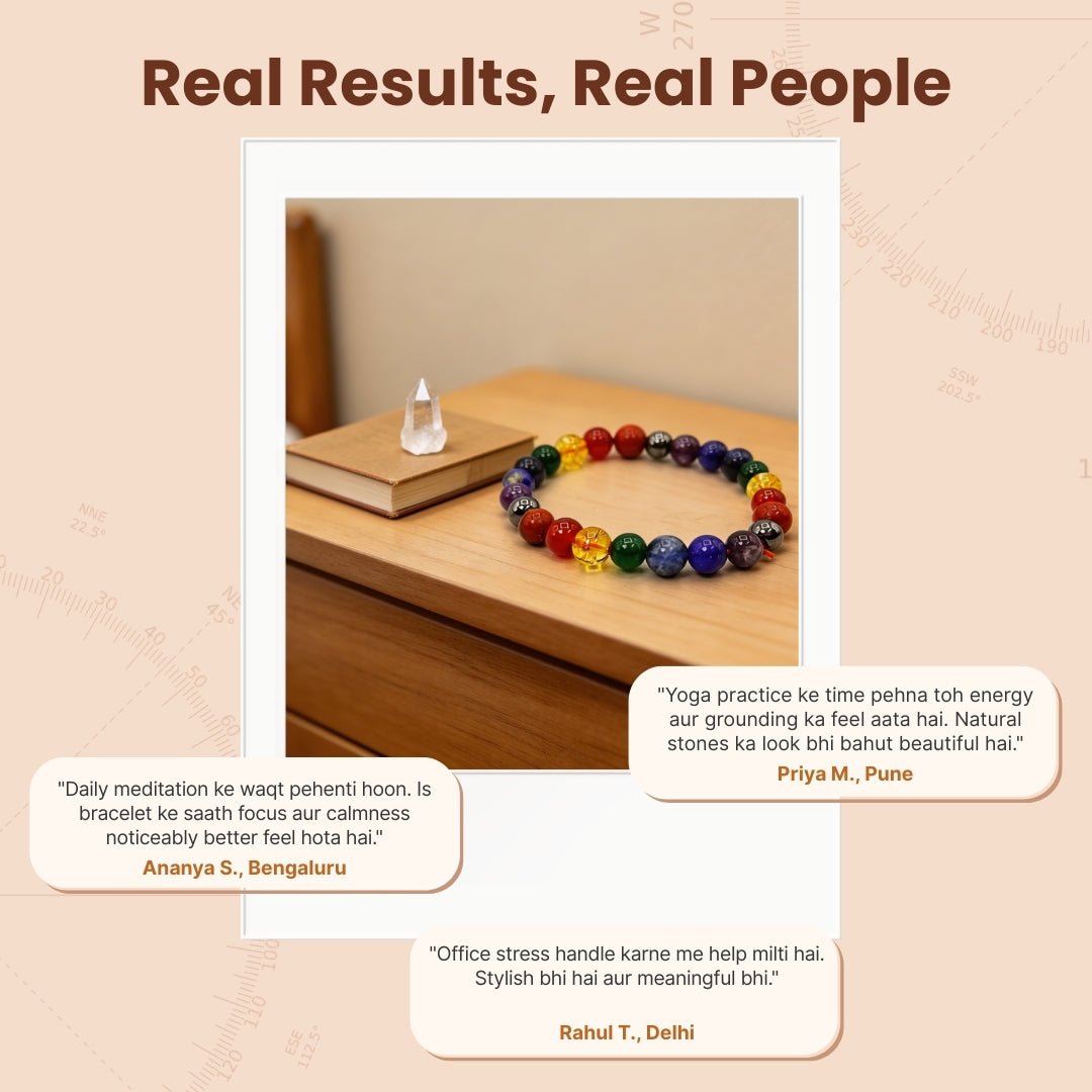 Original 7 Chakra Protection Bracelet for Men & Women [Natural stones] - plusvalueindia