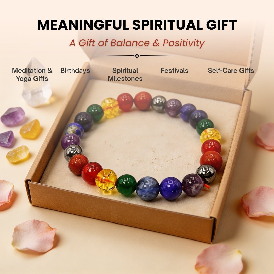 Original 7 Chakra Protection Bracelet for Men & Women [Natural stones] - plusvalueindia