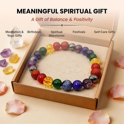 Original 7 Chakra Protection Bracelet for Men & Women [Natural stones] - plusvalueindia