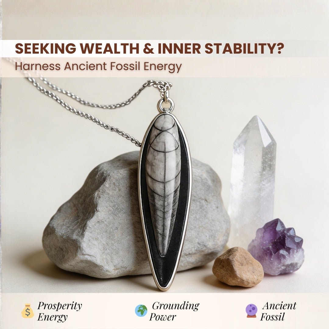 Orthoceras Fossil Kuber Stone Finance Pendant - plusvalueindia