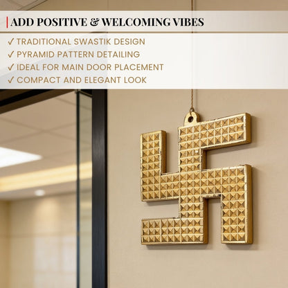 Panchdhatu Pyramid Swastik Vastu Remedies for Home, Office - Goodluck, Auspicious, Religious symbols | Pooja Idols | Home Decor - plusvalueindia
