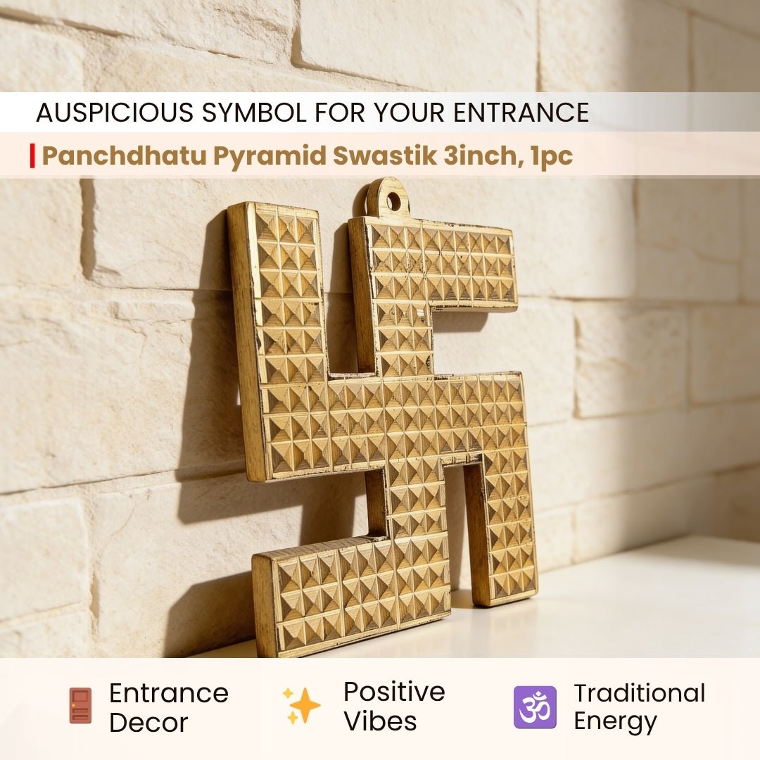 Panchdhatu Pyramid Swastik Vastu Remedies for Home, Office - Goodluck, Auspicious, Religious symbols | Pooja Idols | Home Decor - plusvalueindia